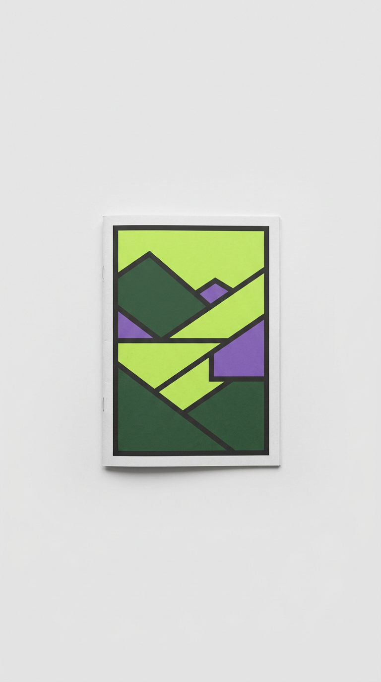 Minimal zine with campaign cover art